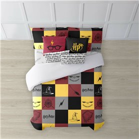 Housse de Couette Harry Potter Hogwarts 180 x 220 cm Lit 1 persone