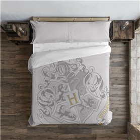 Housse de Couette Harry Potter Hogwarts Gris 260 x 240 cm Lit king siz