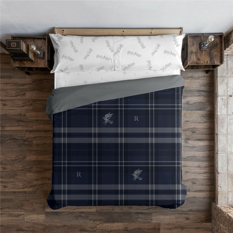 Housse de Couette Harry Potter Ravenclaw Multicouleur Blue marine 175 Fils 180 x 220 cm Lit 1 personne