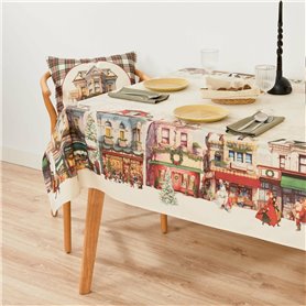 Nappe antitache Muaré Christmas City 200 x 155 cm