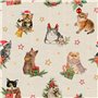 Nappe enduite antitache Muaré Christmas 100 x 140 cm