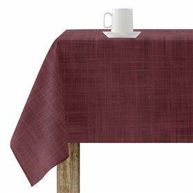 Nappe enduite antitache Mauré Bordeaux 140 x 140 cm