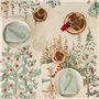 Nappe enduite antitache Muaré Christmas Deer 140 x 140 cm