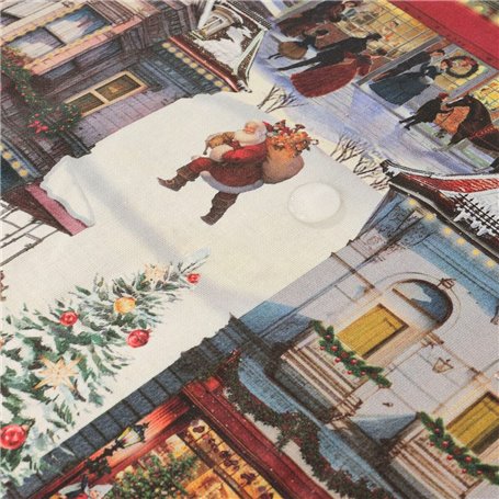 Nappe enduite antitache Muaré Christmas City 250 x 140 cm