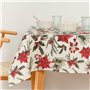 Nappe enduite antitache Muaré Christmas Flowers 140 x 140 cm