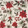 Nappe enduite antitache Muaré Christmas Flowers 140 x 140 cm