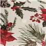 Nappe enduite antitache Muaré Christmas Flowers 140 x 140 cm