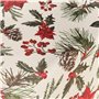 Nappe enduite antitache Muaré Christmas Flowers 140 x 140 cm