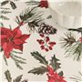 Nappe enduite antitache Muaré Christmas Flowers 140 x 140 cm