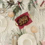 Nappe enduite antitache Muaré Christmas Flowers 300 x 140 cm