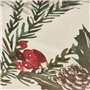 Nappe enduite antitache Muaré Christmas Flowers 300 x 140 cm