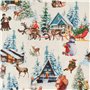 Nappe enduite antitache Muaré  Christmas Landscape 300 x 140 cm