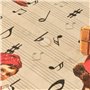 Nappe enduite antitache Muaré Christmas Sheet Music 100 x 140 cm