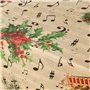 Nappe enduite antitache Muaré Christmas Sheet Music 140 x 140 cm
