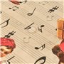 Nappe enduite antitache Muaré Christmas Sheet Music 250 x 140 cm