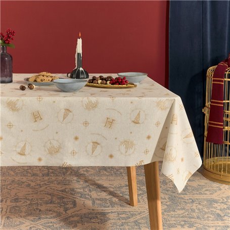 Nappe enduite antitache Harry Potter Hogwarts Christmas 140 x 140 cm