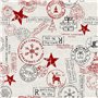 Nappe enduite antitache Muaré Merry Christmas 250 x 140 cm