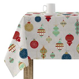 Nappe enduite antitache Muaré Merry Christmas 250 x 140 cm