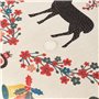 Nappe enduite antitache Muaré Merry Christmas 140 x 140 cm