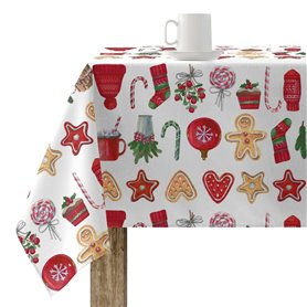 Nappe enduite antitache Mauré Merry Christmas 140 x 140 cm