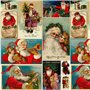 Nappe enduite antitache Mauré Vintage Christmas 100 x 140 cm