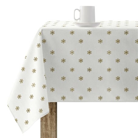 Nappe enduite antitache Muaré Snowflakes Gold 100 x 140 cm