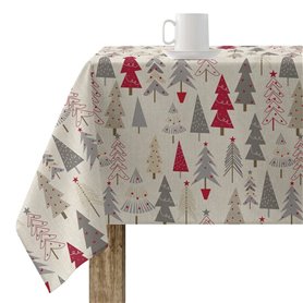 Nappe enduite antitache Muaré Merry Christmas 100 x 180 cm