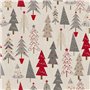 Nappe enduite antitache Muaré Merry Christmas 100 x 250 cm