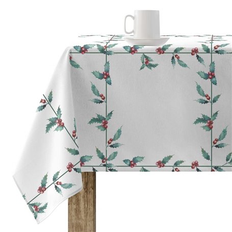 Nappe enduite antitache Mauré White Christmas 180 x 180 cm