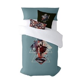 Housse de Couette Superman Geometric Vert 180 x 220 cm