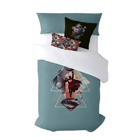 Housse de Couette Superman Geometric Vert 240 x 220 cm