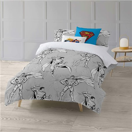 Housse de Couette Superman Superman Gris 260 x 240 cm