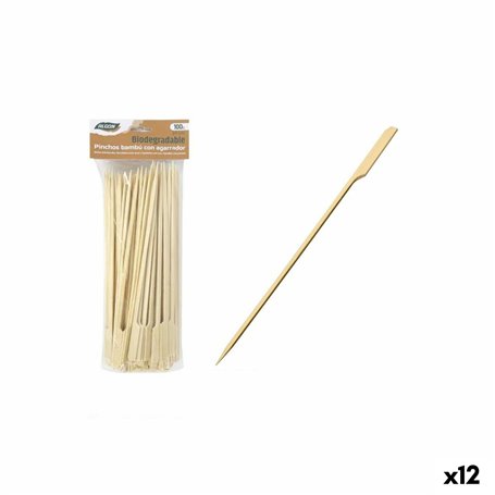 Ensemble de brochettes pour barbecue Algon Bambou 100 Pièces 24 cm (12