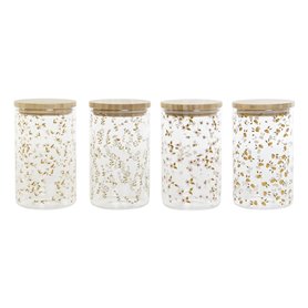 Boîte DKD Home Decor Bambou Verre Borosilicaté Shabby Chic 1 L 10 x 10