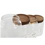 Set de 4 Boites Home ESPRIT Naturel Acacia Verre Borosilicaté 1 L 1,3 