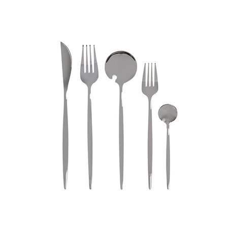 Couverts DKD Home Decor Argenté Acier inoxydable 2 x 0,5 x 22 cm 20 Pi