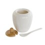 Laitière et sucrier DKD Home Decor Blanc Naturel Bambou Porcelaine 19,