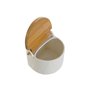 Salière avec couvercle DKD Home Decor Blanc Naturel Bambou Porcelaine 