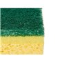 Lot de tampons à récurer Jaune Vert Cellulose Fibre abrasive 10,5 X 6,