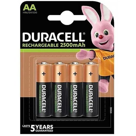 Piles Rechargeables DURACELL DURDLLR6P4B AA 1,2 V (4 Unités)