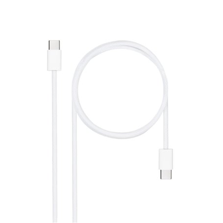 Câble USB-C NANOCABLE 10.01.6001-CO Blanc 1 m