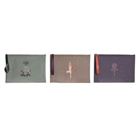 Trousse de toilette DKD Home Decor Marron Vert Bordeaux Toile Yoga 31 