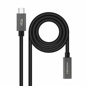 Câble Rallonge à USB-C NANOCABLE 10.01.4401-L150 Noir 1,5 m