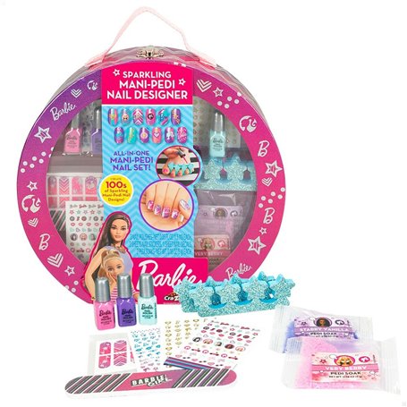 Sets de manucure et de pédicure Barbie Sparkling 25,5 x 25 x 5 cm Coff