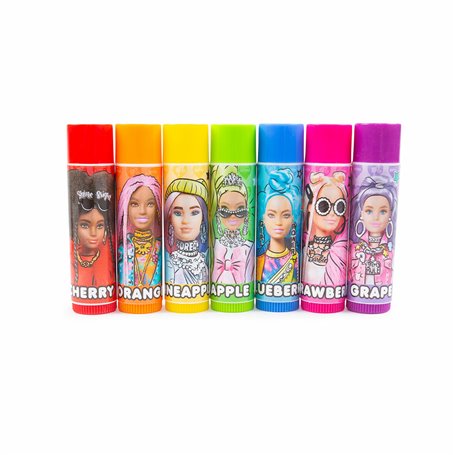 Baume à lèvres avec couleur Barbie Enfant 7 Pièces