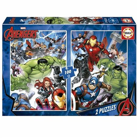 Set de 2 Puzzles The Avengers 100 Pièces