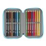 Pochette à crayons triple SuperThings Kazoom Kids Rouge Bleu clair (12