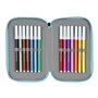 Pochette à crayons triple SuperThings Kazoom Kids Rouge Bleu clair (12