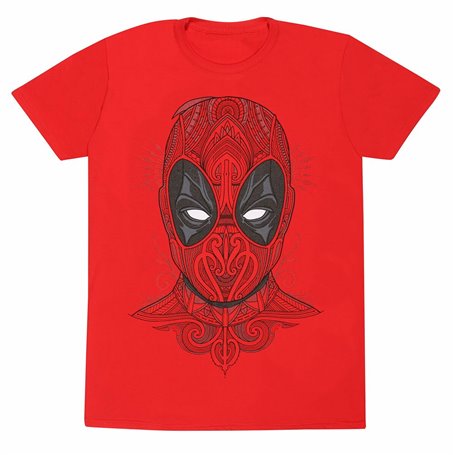 T shirt à manches courtes Deadpool Tattoo Style Rouge Unisexe