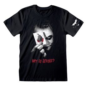 T-shirt à manches courtes unisex Batman Why So Serious Noir